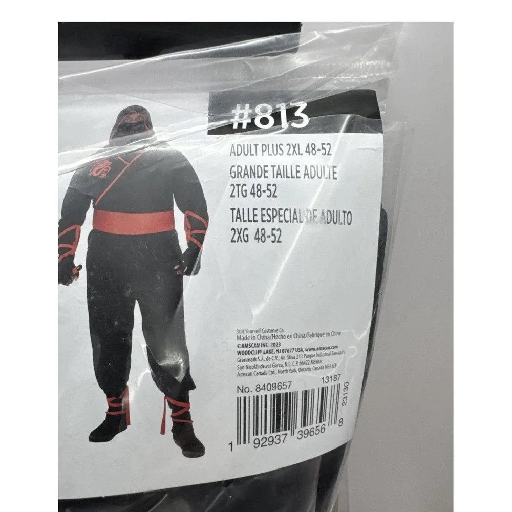 Ninja Assassin‎ Warrior Man Suit Yourself Fancy Dress Up Halloween Adult Costume - Picture 5 of 6